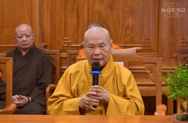 Trưởng lão Hòa thượng Thích Thiện Nhơn trình Ban Thường trực Hội đồng Chứng minh tiến độ công việc tổ chức Đại lễ Vesak Liên Hiệp Quốc 2025 Trưởng lão Hòa thượng Thích Thiện Nhơn trình Ban Thường trực Hội đồng Chứng minh tiến độ công việc tổ chức Đại lễ Vesak Liên Hiệp Quốc 2025