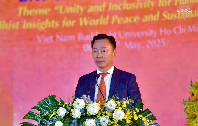 Đại sứ Phạm Sanh Châu phát biểu thông diệp về đặc trưng của Phật giáo Việt Nam Đại sứ Phạm Sanh Châu phát biểu thông diệp về đặc trưng của Phật giáo Việt Nam