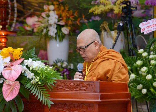 Hòa thượng Thích Giác Toàn phát biểu khai mạc