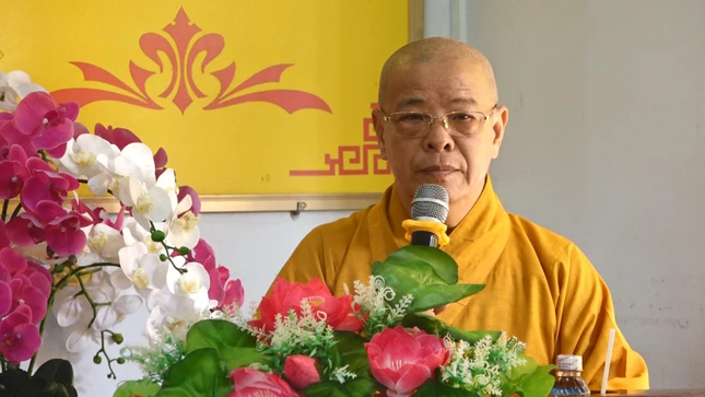 Hòa thượng Thích Trí Minh phát biểu khai mạc