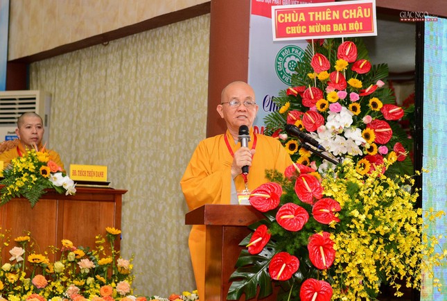 Hòa thượng Thích Minh Thiện phát biểu khai mạc