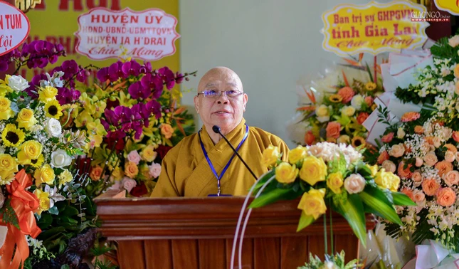 Hòa thượng Thích Quảng Xả phát biểu khai mạc Hòa thượng Thích Quảng Xả phát biểu khai mạc