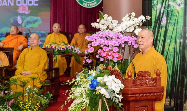 Hòa thượng Thích Bảo Nghiêm phát biểu