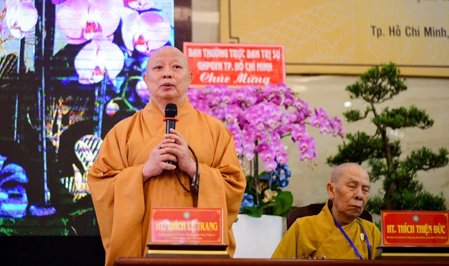 Hòa thượng Thích Lệ Trang phát biểu chỉ đạo cho biết, Ban cần lan tỏa đến quốc tế các giá trị riêng của Phật giáo Việt Nam mà các bậc Tổ sư đã trao truyền