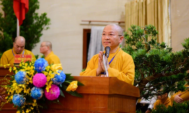 Thượng tọa Thích Nhật Từ phát biểu khai mạc