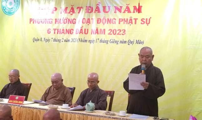 Thượng tọa Thích Huệ Công phát biểu khai mạc