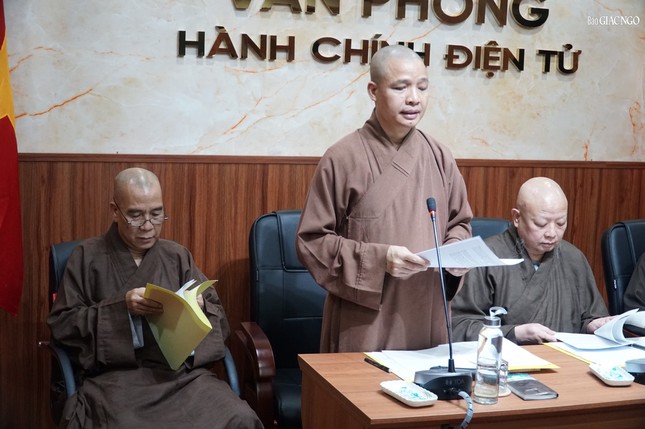 Thượng tọa Thích Minh Quang, Phó Trưởng ban Thường trực Ban Nghi lễ Phật giáo T.Ư triển khai Quy chế hoạt động của ban