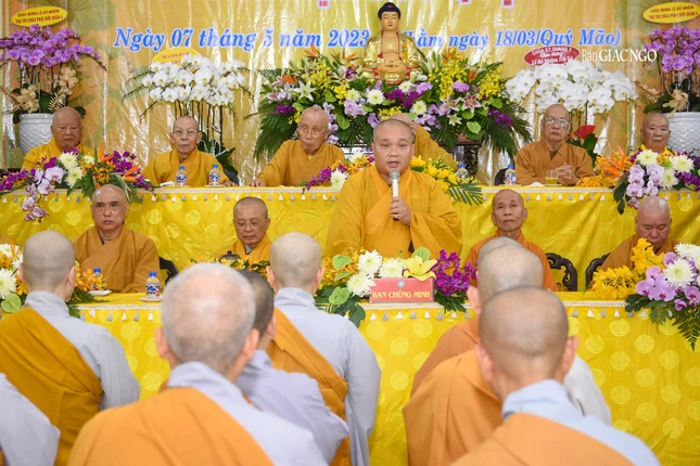 Thượng tọa Thích Trung Nguyện công bố quyết định bổ nhiệm trụ trì chùa Phật Bửu