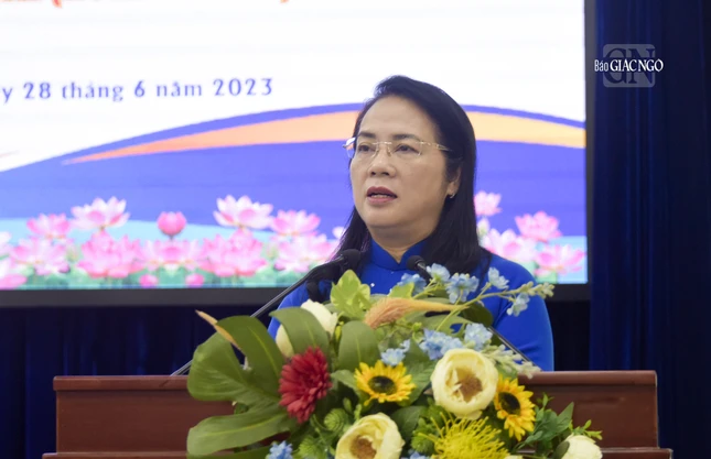 Bà Trần Kim Yến phát biểu bế mạc hội nghị