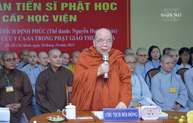 Hòa thượng Thích Thiện Tâm, Chủ tịch Hội đồng bảo vệ Luận án tiến sĩ điều hành chương trình