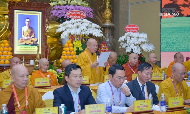 Hòa thượng Thích Thiện Nhơn phát biểu