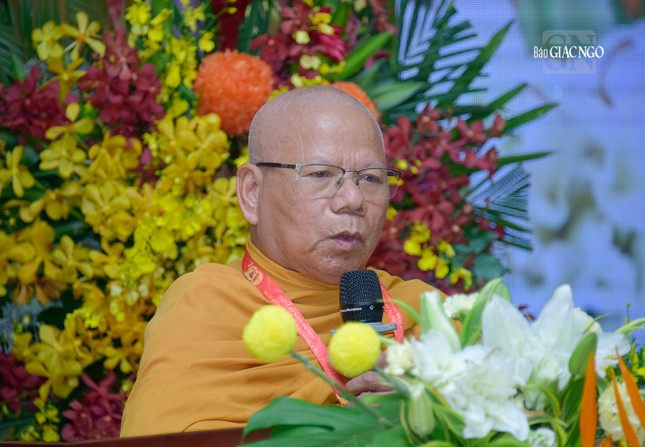 Hòa thượng Thích Giác Nhân phát biểu cảm tạ