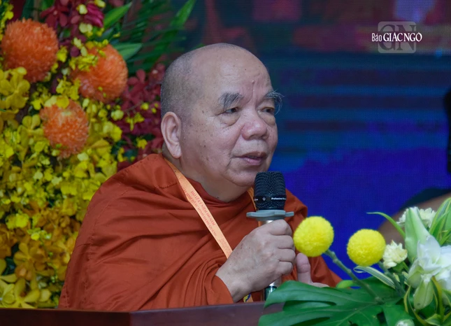 Hòa thượng Thích Thiện Tâm phát biểu