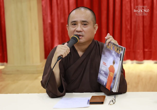 Thượng tọa Thích Tâm Hải chia sẻ các lưu ý trong quá trình hoạt động báo chí, truyền thông Phật giáo hiện nay