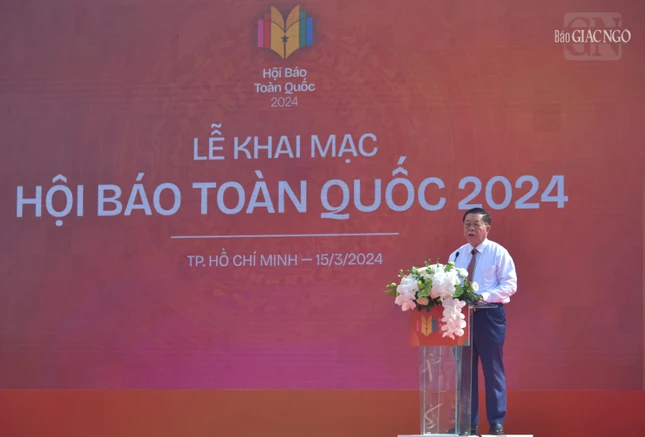 Ông Nguyễn Trọng Nghĩa, Bí thư T.Ư Đảng, Trưởng ban Tuyên giáo T.Ư phát biểu