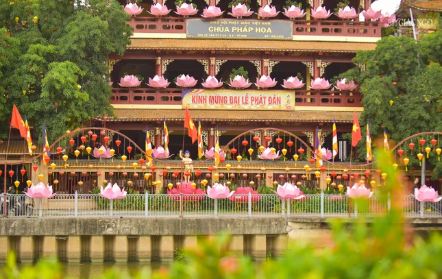 Sắc màu cờ, hoa, lồng đèn bên dòng kênh Nhiêu Lộc