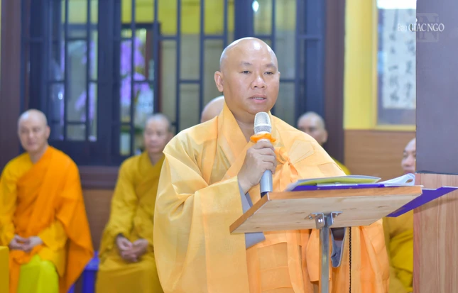 Thượng tọa Thích Minh Bảo tuyên bố khai giảng Khóa An cư kiết hạ Phật lịch 2568