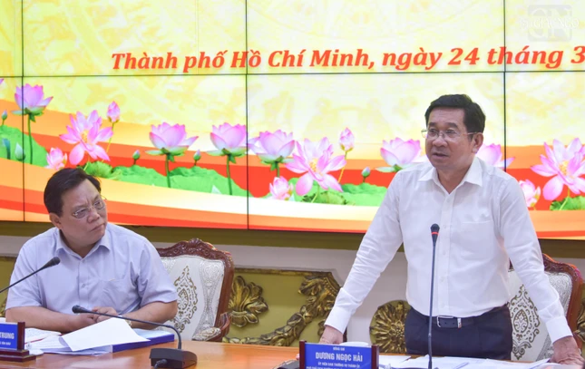 Ông Dương Ngọc Hải phát biểu