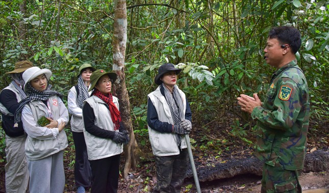Các bạn trẻ lắng nghe cán bộ kiểm lâm chia sẻ kinh nghiệm khi tham gia trồng rừng Các bạn trẻ lắng nghe cán bộ kiểm lâm chia sẻ kinh nghiệm khi tham gia trồng rừng