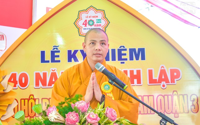 Đại đức Thích Minh Ân phát biểu cảm tạ