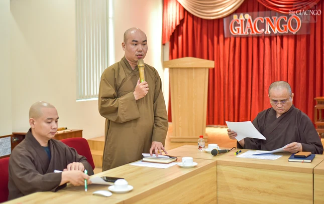 Đại đức Thích Quảng Hậu, Phó Trị sự Báo Giác Ngộ báo cáo tình hình hoạt động Đại đức Thích Quảng Hậu, Phó Trị sự Báo Giác Ngộ báo cáo tình hình hoạt động