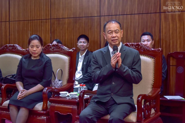 Ông Chaiyapon Suk-Leam thông tin mục đích chuyến thăm, làm việc tại Việt Nam của Cục Tôn giáo thuộc Bộ Văn hóa Thái Lan