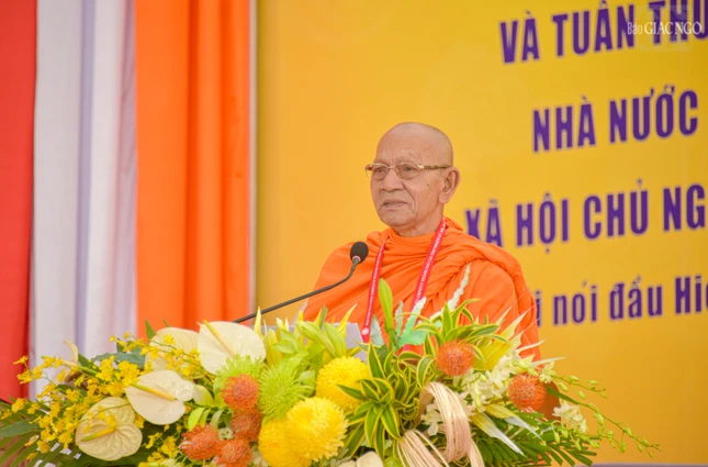 Hòa thượng Đào Như phát biểu