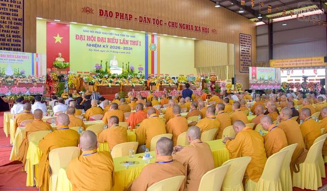 Đại hội đại biểu Phật giáo tỉnh Tây Ninh lần thứ I, nhiệm kỳ 2026-2031 thành công viên mãn