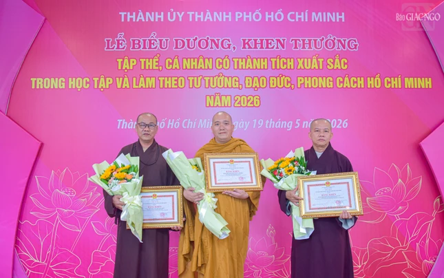 Đại diện các tu sĩ Phật giáo tiêu biểu, xuất sắc trong học tập và làm theo tư tưởng, đạo đức, phong cách Hồ Chí Minh năm 2026