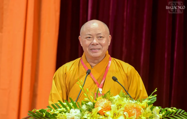 Thượng tọa Thích Tâm Định phát biểu khai mạc