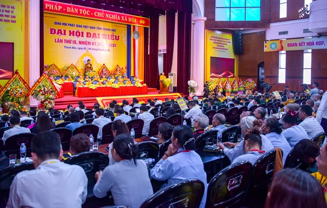 Đại hội đại biểu Phật giáo tỉnh Thanh Hóa lần thứ IX, nhiệm kỳ 2026-2031 diễn ra vào sáng 4-6, tại Hội trường 25B (phường Hạc Thành) thành công tốt đẹp