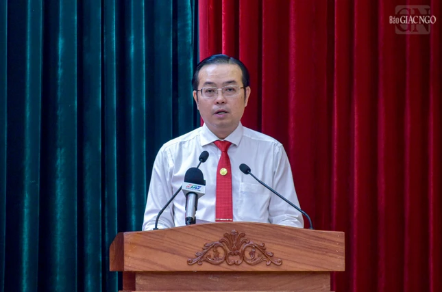 Ông Lê Văn Minh phát biểu nhận nhiệm vụ Ông Lê Văn Minh phát biểu nhận nhiệm vụ