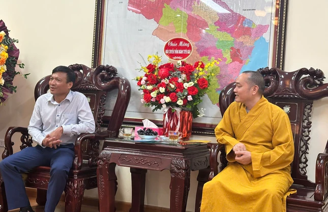 Thượng tọa Thích Tâm Thiện gửi lời chúc mừng đến Ban Tuyên giáo và Dân vận tỉnh Thanh Hóa
