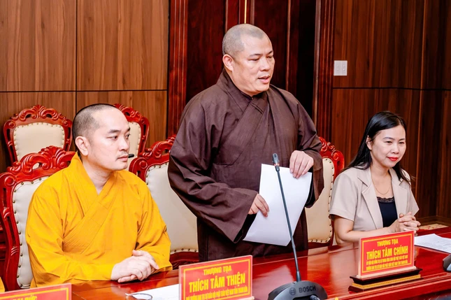 Thượng tọa Thích Tâm Chính phát biểu tại buổi lễ - Ảnh: Đức Hòe Thượng tọa Thích Tâm Chính phát biểu tại buổi lễ - Ảnh: Đức Hòe