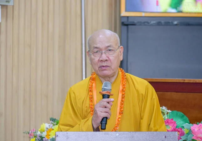 Hòa thượng Thích Quảng Tùng phát biểu khai mạc