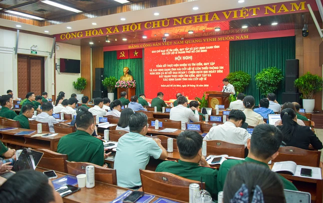 TP.HCM đã quy tập 857 hài cốt liệt sĩ tính đến ngày 28-10