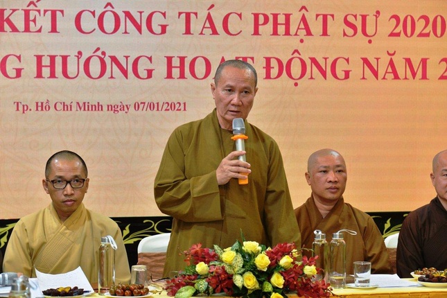 Thượng tọa Thích Phước Nghiêm phát biểu