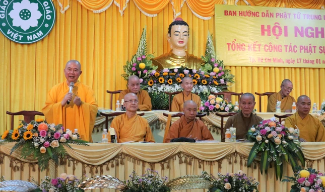 Thượng tọa Thích Thường Chiếu, Phó Trưởng ban phát biểu