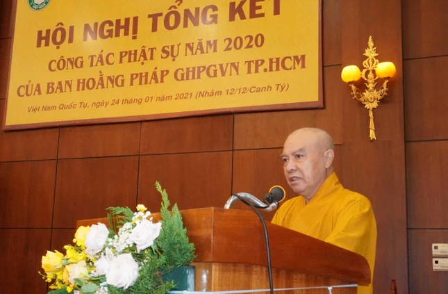 Hòa thượng Thích Nhật Hỷ phát biểu khai mạc