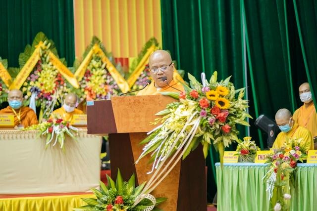 Đại đức Thích Nhật Tuệ phát biểu khai mạc - Ảnh: Ban TTTT PG H.Phú Vang