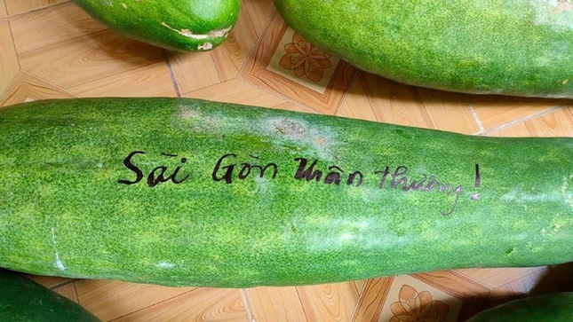 Với những dòng chữ dễ thương... - Ảnh: T.N.D