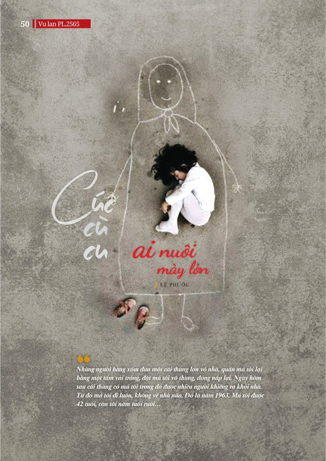 Bài đăng trên giai phẩm Giác Ngộ Vu lan 2021 - Thiết kế: Tống Viết Diễn