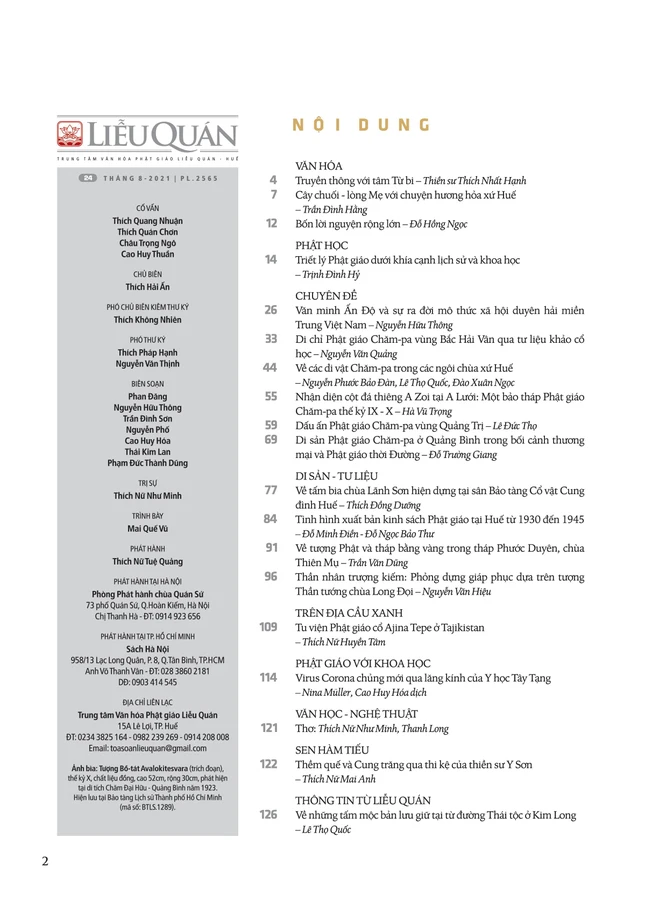 Nội dung ấn phẩm Liễu Quán số 24, xuất bản tháng 8-2021