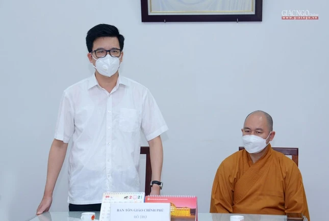 Ông Nguyễn Tiến Trọng, Phó Trưởng ban Tôn giáo Chính phủ, Tổ trưởng Tổ Công tác Ban Tôn giáo Chính phủ phát biểu