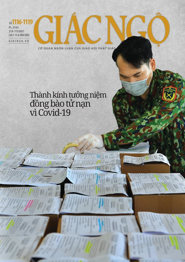 Báo Giác Ngộ số ra ngày 17-9-2021 đã dành để tưởng niệm đồng bào tử nạn vì Covid-19 và đăng phóng sự ảnh đặc biệt này