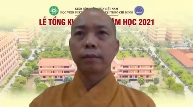 Thượng tọa Thích Quang Thạnh báo cáo công tác đào tạo và tuyển sinh Thượng tọa Thích Quang Thạnh báo cáo công tác đào tạo và tuyển sinh