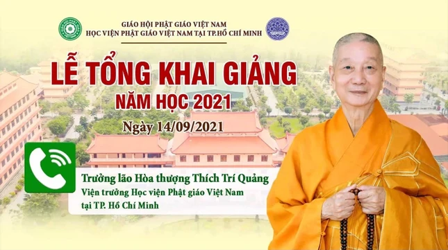 Trưởng lão Hòa thượng Thích Trí Quảng, Viện trưởng Học viện đã có lời đạo từ tại lễ khai giảng trực tuyến Trưởng lão Hòa thượng Thích Trí Quảng, Viện trưởng Học viện đã có lời đạo từ tại lễ khai giảng trực tuyến