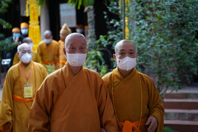 Trưởng lão Hoà thượng Thích Trí Quảng tại Tổ đình Viên Minh ngày 22-10 - Ảnh: Bảo Trinh