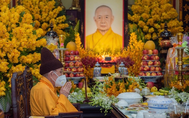 Trưởng lão Hòa thượng Thích Đức Nghiệp, Phó Pháp chủ Hội đồng Chứng minh GHPGVN, Trưởng môn phái Tổ đình Vĩnh Nghiêm - Ảnh: Đăng Huy