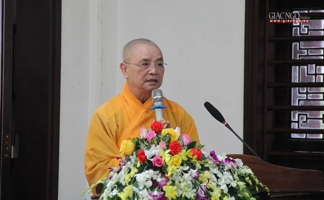 Hòa thượng Thích Huệ Phước phát biểu khai mạc